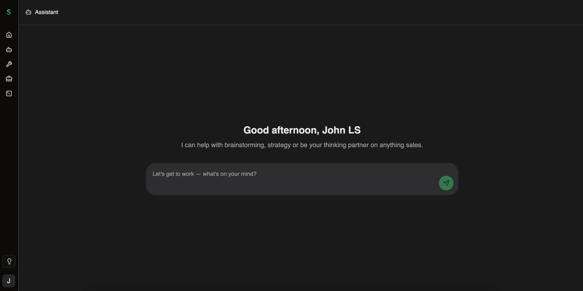 Selva AI sales copilot chat interface showing conversational assistant helping founder with meeting preparation, deal strategy, and pipeline questions